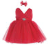 Baby Girls Satin Sash Pleated Tulle Flower Girl Dress 6-24M